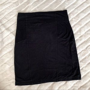 Black mini skirt